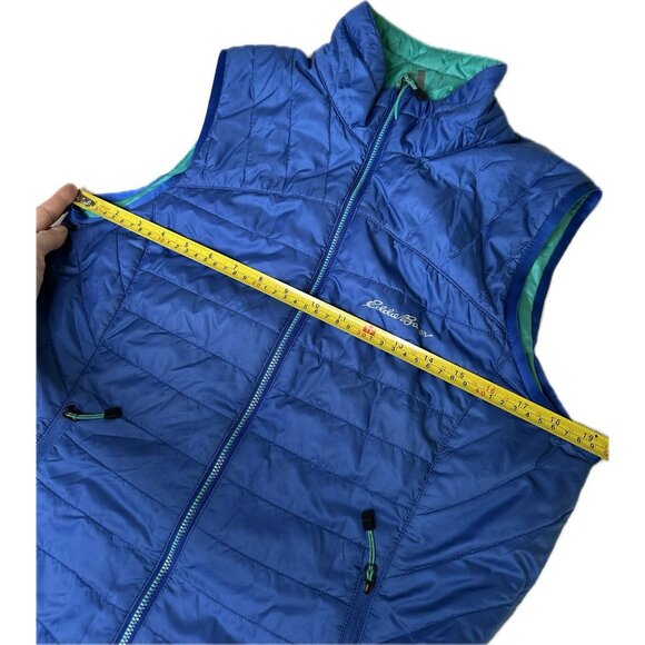 EDDIE BAUER Women’s Microlight Down Vest 650 Fill Puffer Vest Blue M - Picture 4 of 8